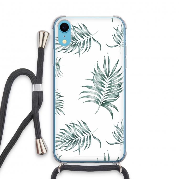 Simple leaves: iPhone XR Transparant Hoesje met koord