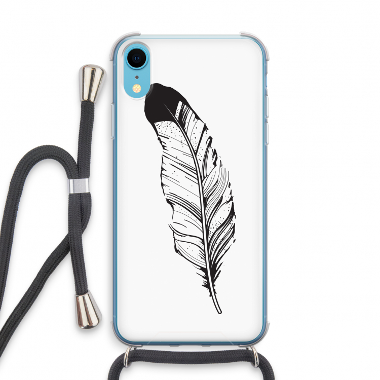 Pluim: iPhone XR Transparant Hoesje met koord