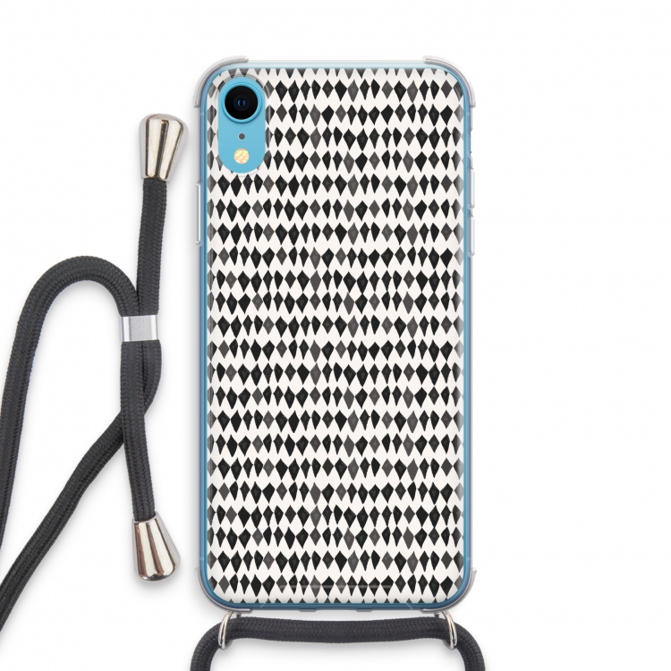 Crazy shapes: iPhone XR Transparant Hoesje met koord