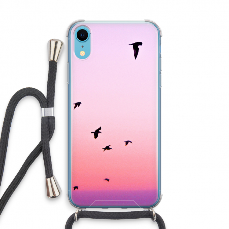 Fly away: iPhone XR Transparant Hoesje met koord