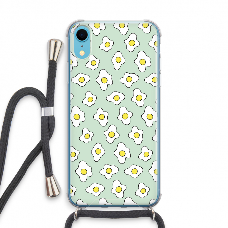Spiegeleitjes: iPhone XR Transparant Hoesje met koord