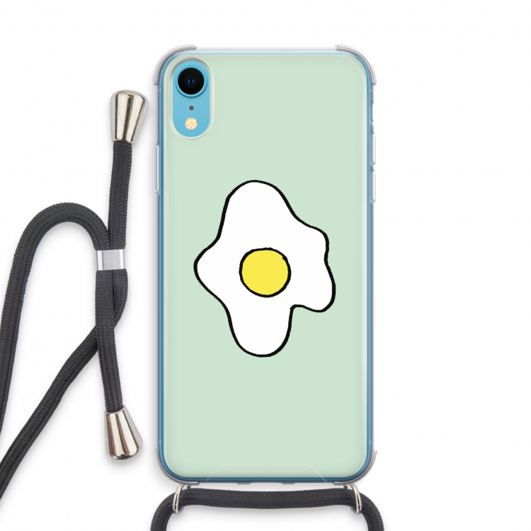 Spiegelei: iPhone XR Transparant Hoesje met koord