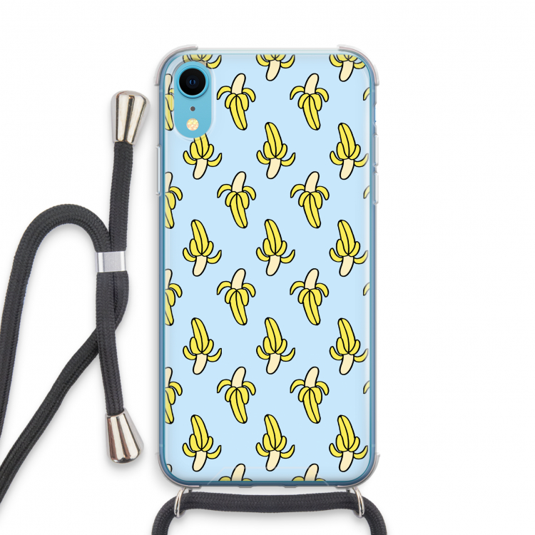 Bananas: iPhone XR Transparant Hoesje met koord
