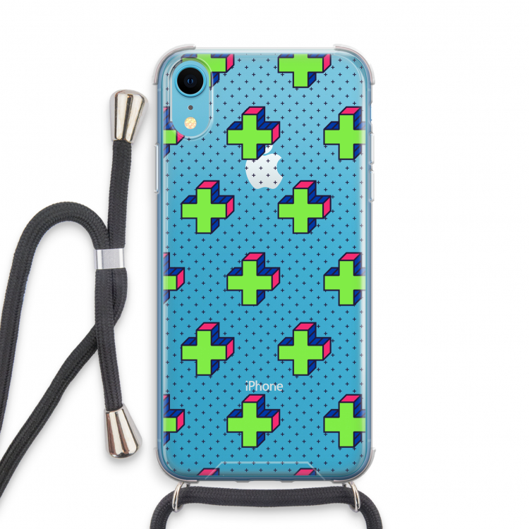8-bit N°10: iPhone XR Transparant Hoesje met koord