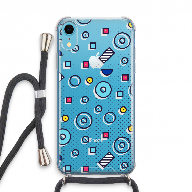 8-bit N°9: iPhone XR Transparant Hoesje met koord