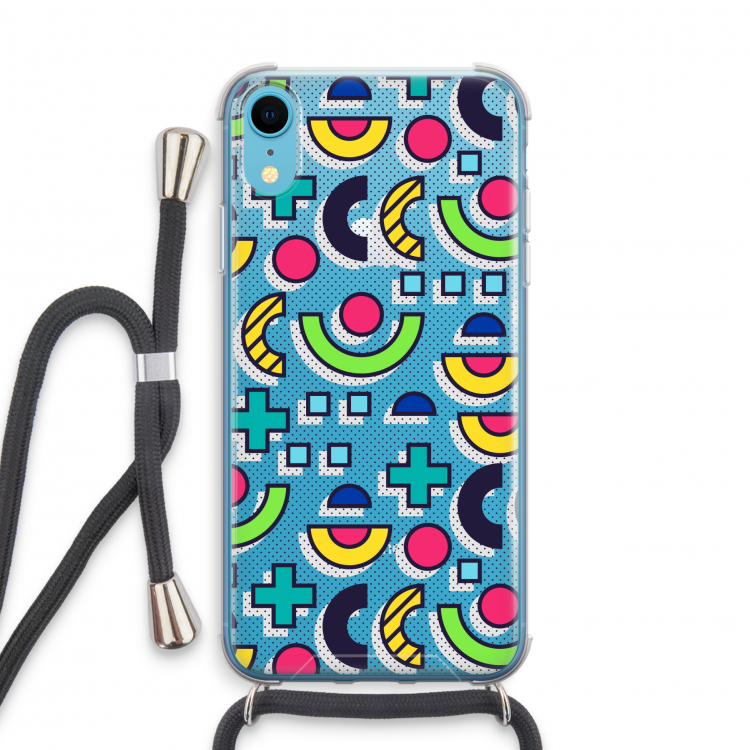8-bit N°6: iPhone XR Transparant Hoesje met koord