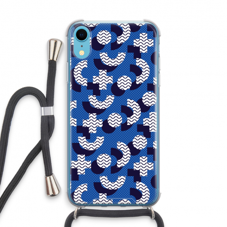 8-bit N°5: iPhone XR Transparant Hoesje met koord