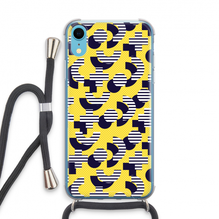8-bit N°3: iPhone XR Transparant Hoesje met koord