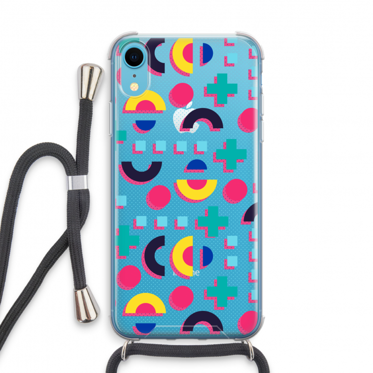 8-bit N°2: iPhone XR Transparant Hoesje met koord