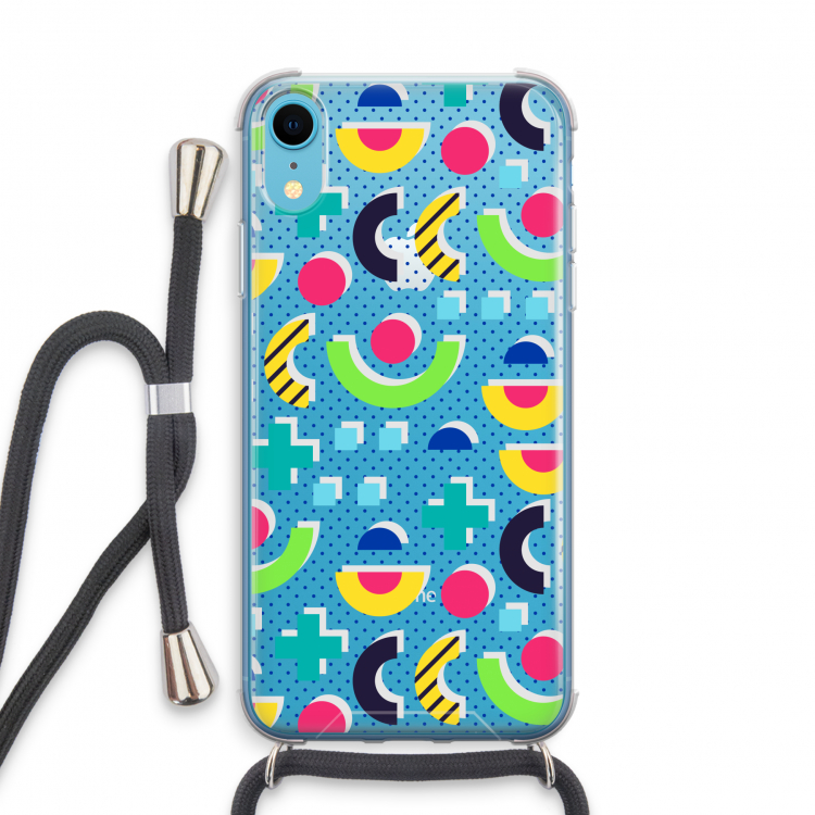 8-bit N°1: iPhone XR Transparant Hoesje met koord