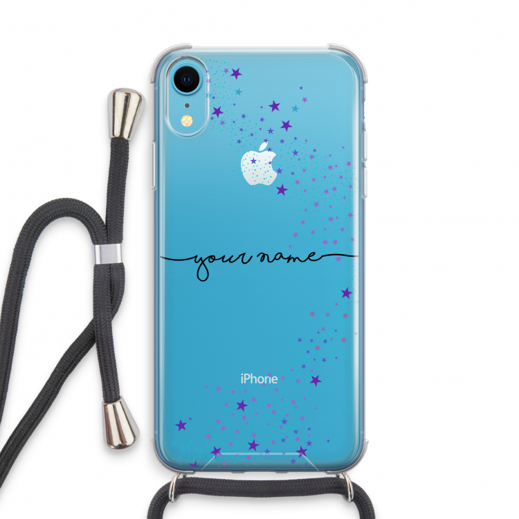 Sterren: iPhone XR Transparant Hoesje met koord