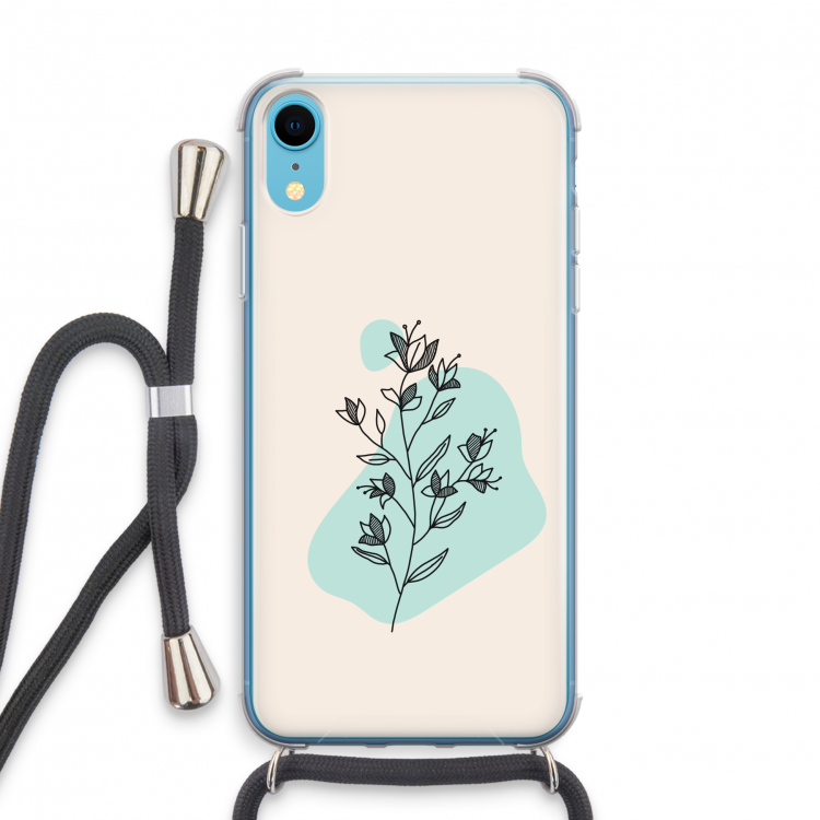 Violets are blue: iPhone XR Transparant Hoesje met koord