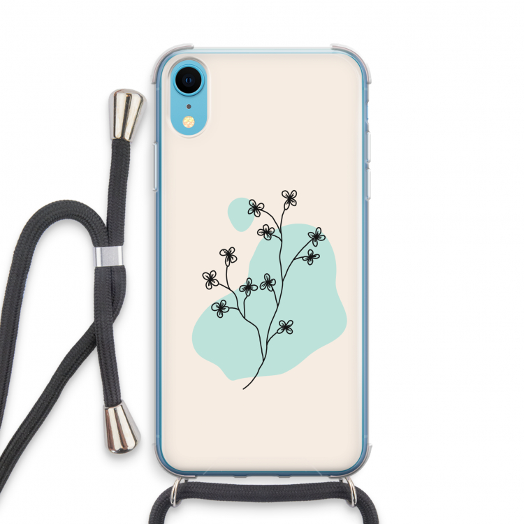 Love your petals: iPhone XR Transparant Hoesje met koord