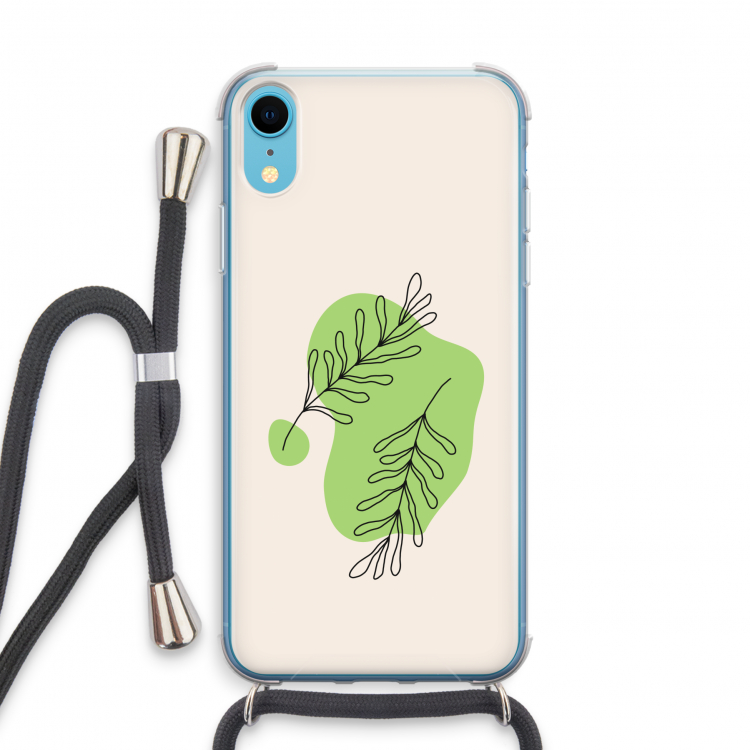 Beleaf in you: iPhone XR Transparant Hoesje met koord