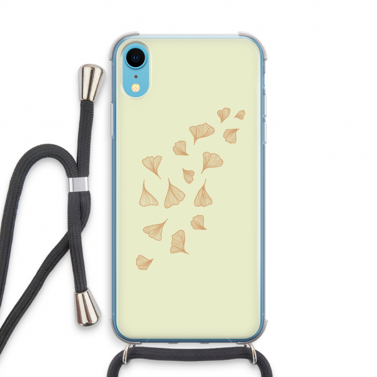Falling Leaves: iPhone XR Transparant Hoesje met koord