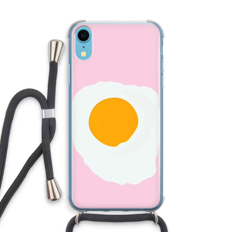 Sunny side up: iPhone XR Transparant Hoesje met koord