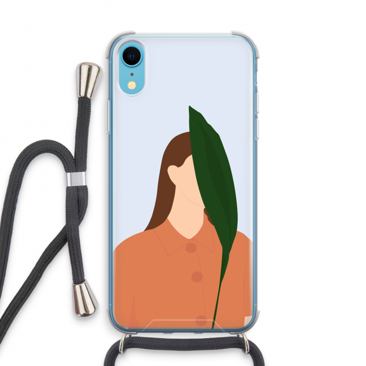 Leaf: iPhone XR Transparant Hoesje met koord