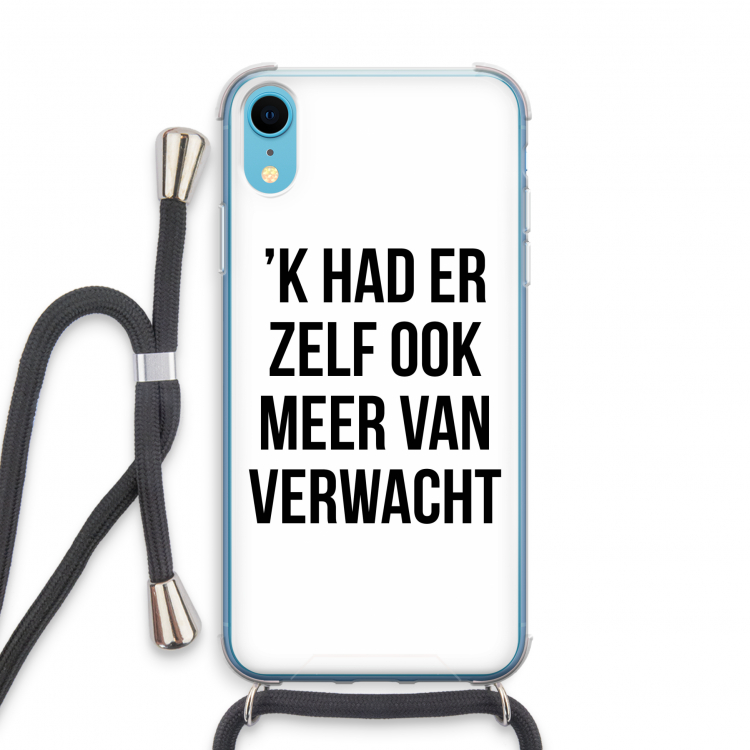 Meer verwacht: iPhone XR Transparant Hoesje met koord