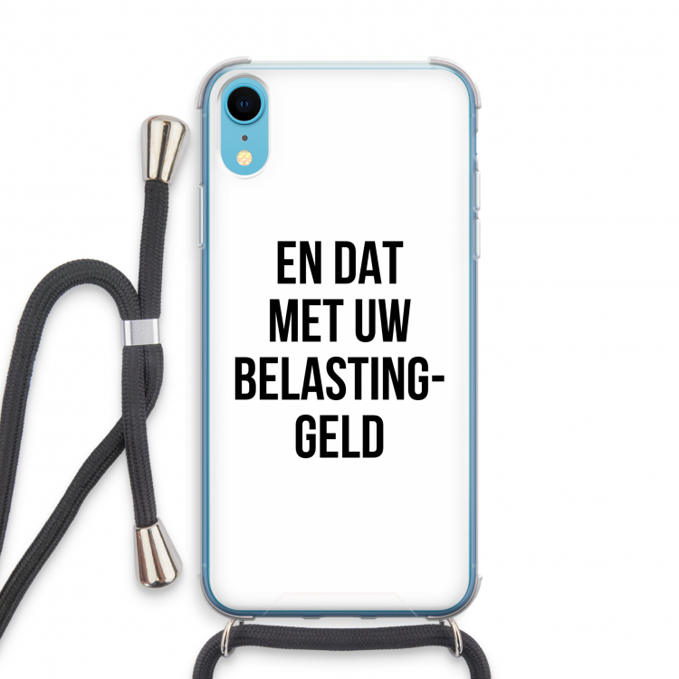 Belastinggeld: iPhone XR Transparant Hoesje met koord