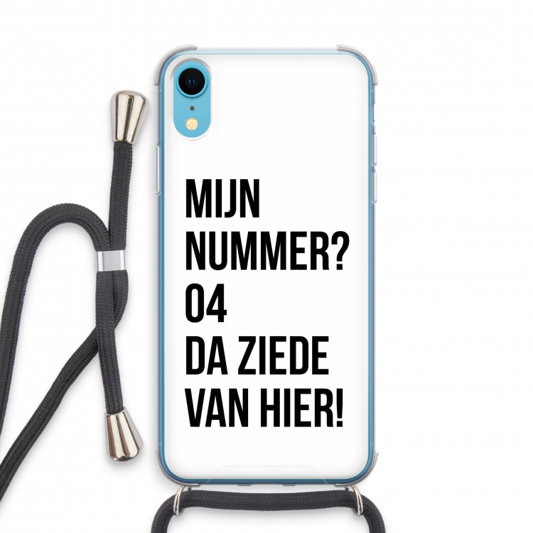 Da ziede van hier: iPhone XR Transparant Hoesje met koord