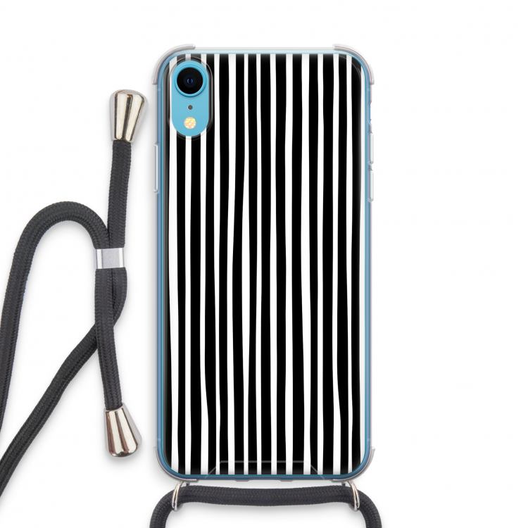 Stripes: iPhone XR Transparant Hoesje met koord