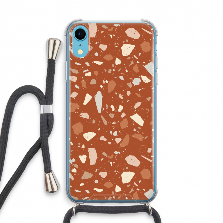 Terrazzo N°22: iPhone XR Transparant Hoesje met koord