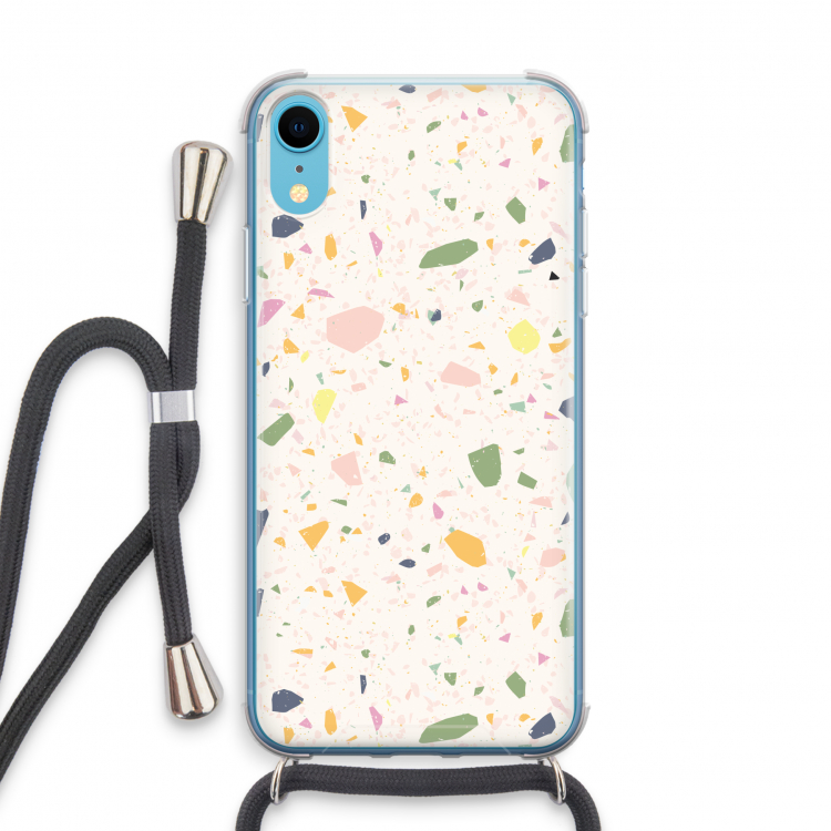 Terrazzo N°21: iPhone XR Transparant Hoesje met koord