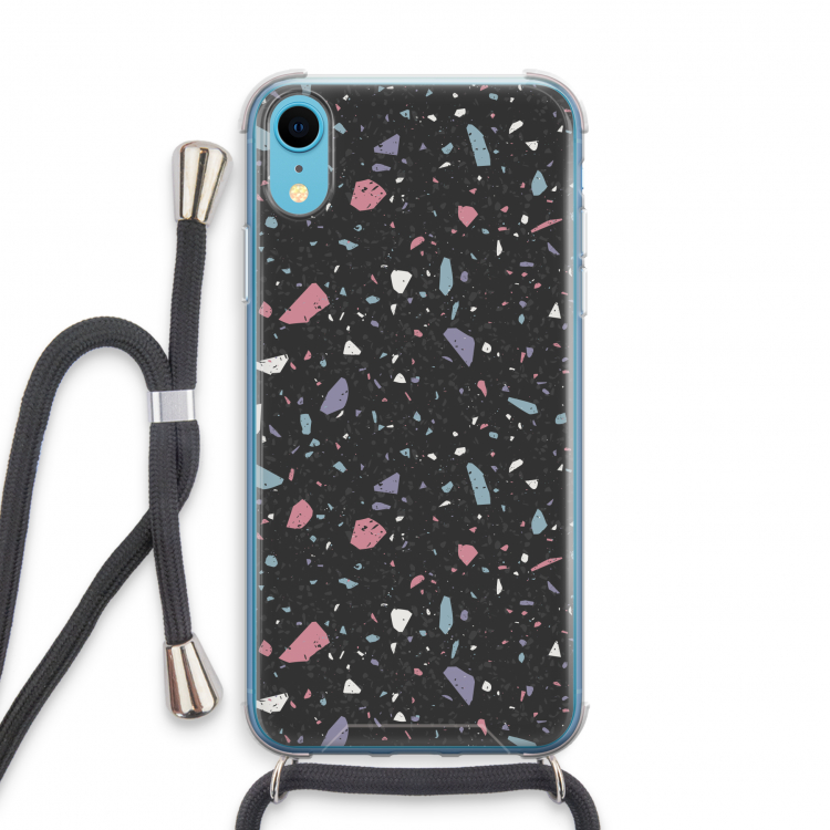 Terrazzo N°16: iPhone XR Transparant Hoesje met koord
