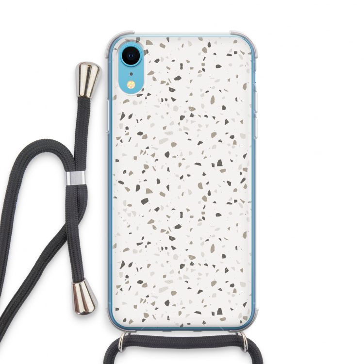 Terrazzo N°14: iPhone XR Transparant Hoesje met koord