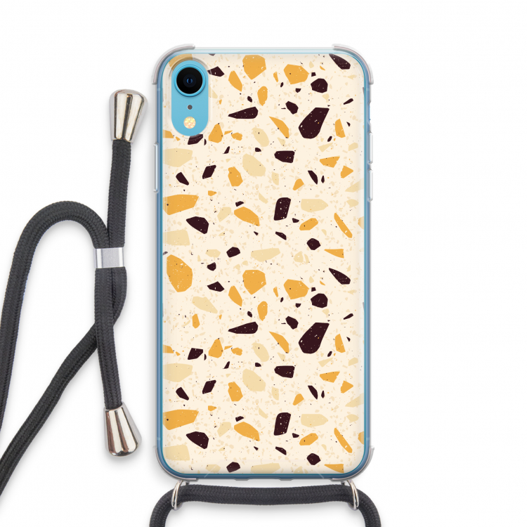 Terrazzo N°13: iPhone XR Transparant Hoesje met koord