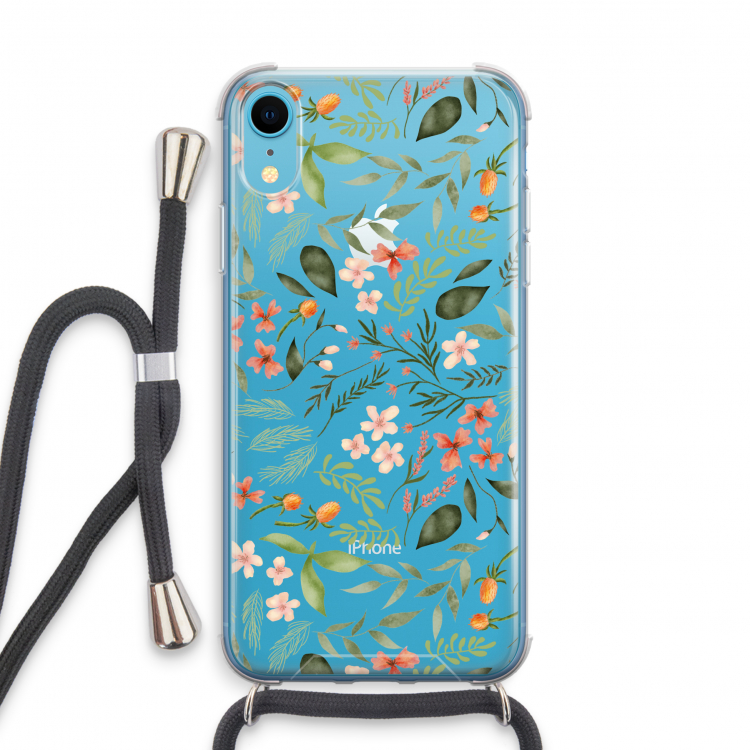 Sweet little flowers: iPhone XR Transparant Hoesje met koord