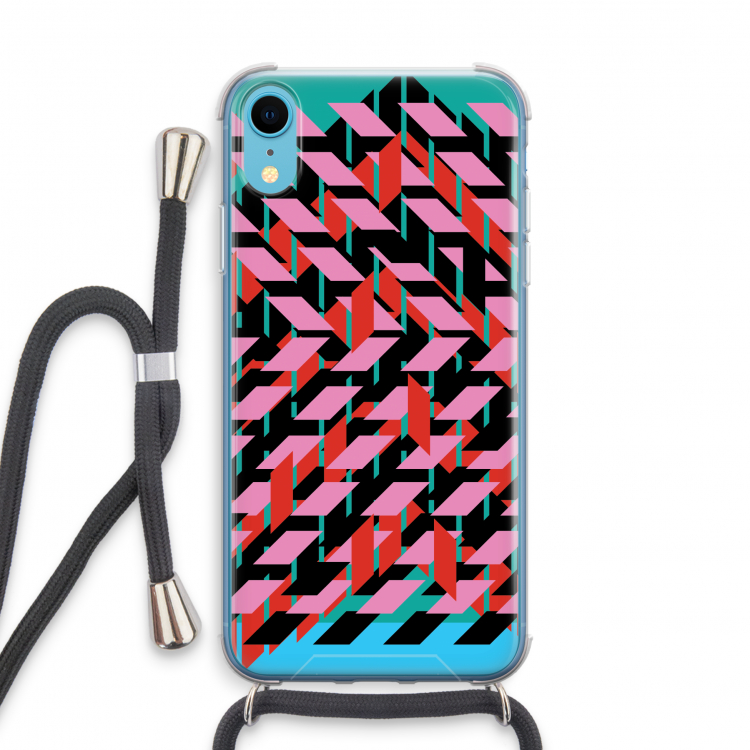 Skew Blush 2: iPhone XR Transparant Hoesje met koord