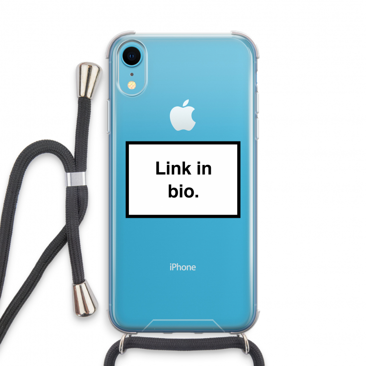 Link in bio: iPhone XR Transparant Hoesje met koord