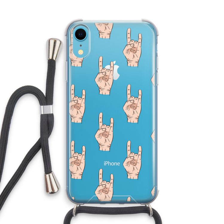 Rock: iPhone XR Transparant Hoesje met koord