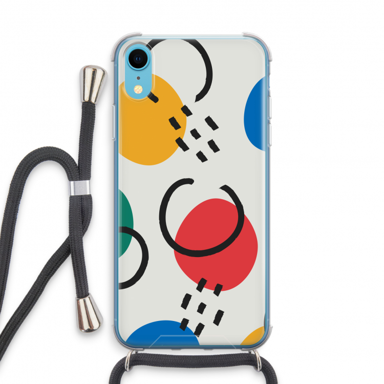 Illustratieve pop 3: iPhone XR Transparant Hoesje met koord