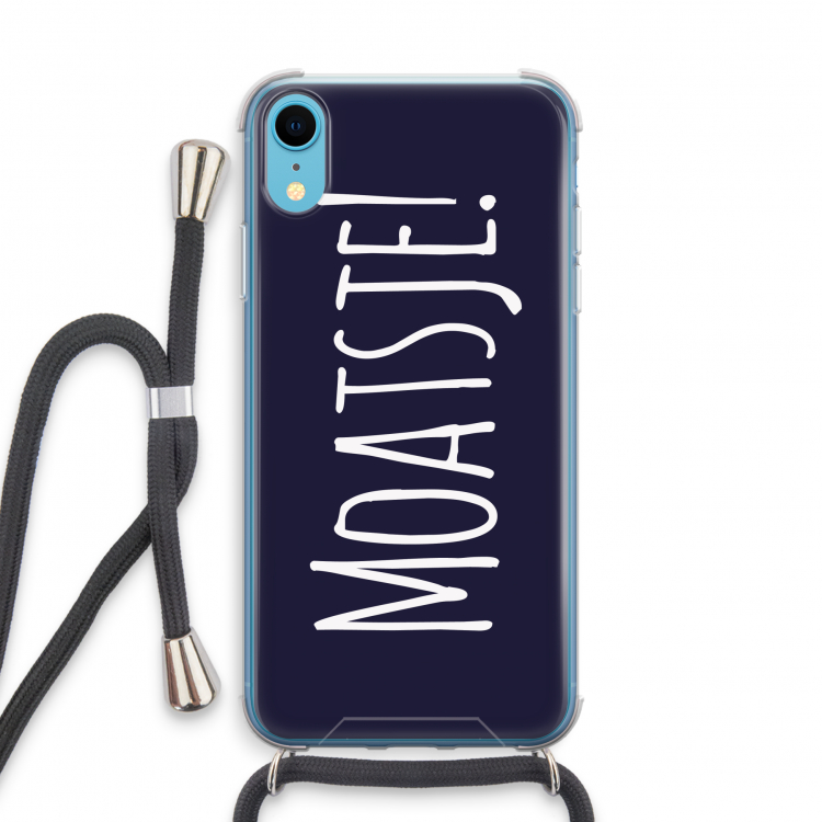 Moatsje!: iPhone XR Transparant Hoesje met koord