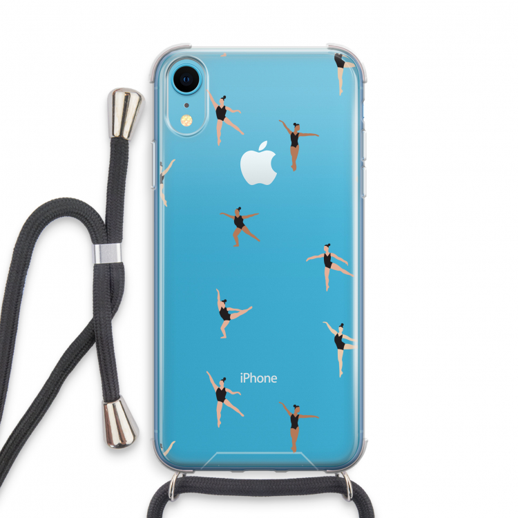 Dancing #1: iPhone XR Transparant Hoesje met koord