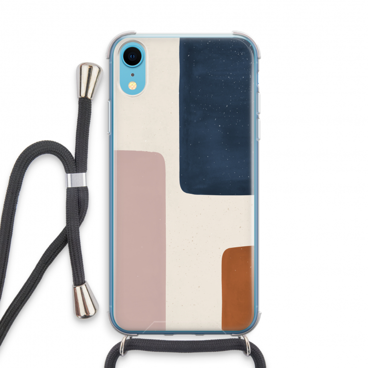 Geo #5: iPhone XR Transparant Hoesje met koord