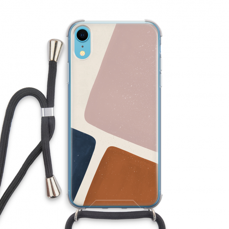 Geo #2: iPhone XR Transparant Hoesje met koord