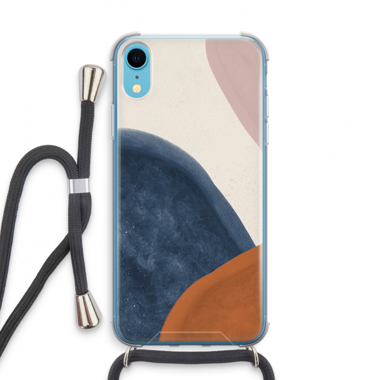 Geo #1: iPhone XR Transparant Hoesje met koord