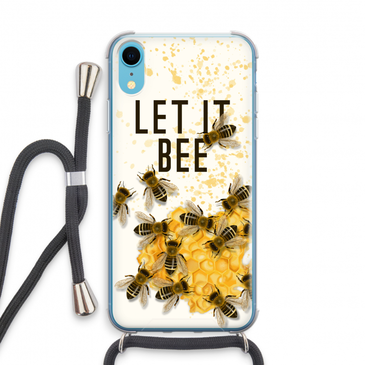 Let it bee: iPhone XR Transparant Hoesje met koord