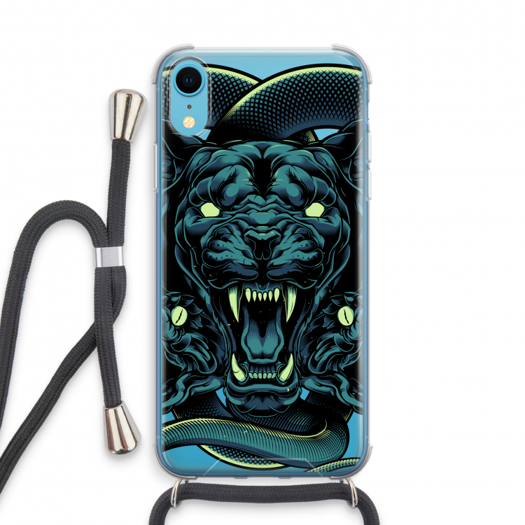 Cougar and Vipers: iPhone XR Transparant Hoesje met koord