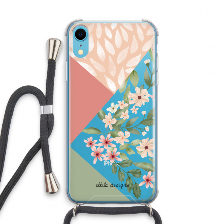 Sweet heaven geometrics: iPhone XR Transparant Hoesje met koord