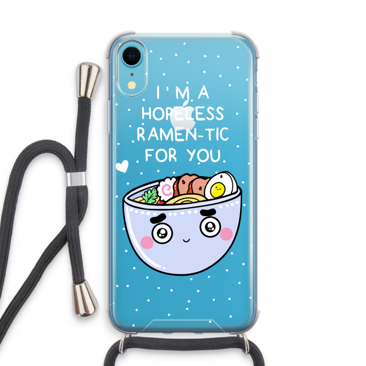 I'm A Hopeless Ramen-Tic For You: iPhone XR Transparant Hoesje met koord