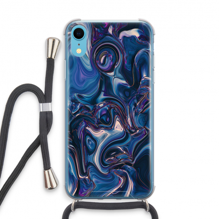 Mirrored Mirage: iPhone XR Transparant Hoesje met koord
