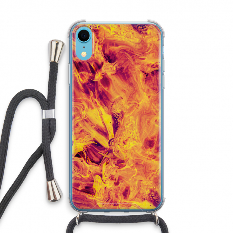 Eternal Fire: iPhone XR Transparant Hoesje met koord