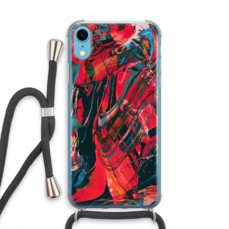 Endless Descent: iPhone XR Transparant Hoesje met koord