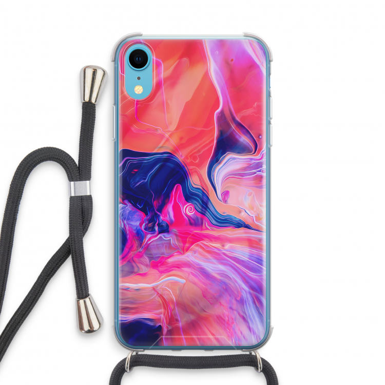Earth And Ocean: iPhone XR Transparant Hoesje met koord