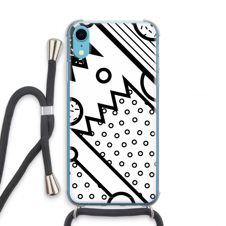Pop Art #4: iPhone XR Transparant Hoesje met koord