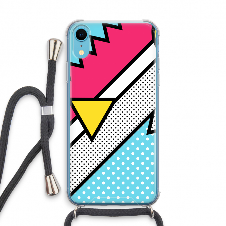 Pop Art #3: iPhone XR Transparant Hoesje met koord